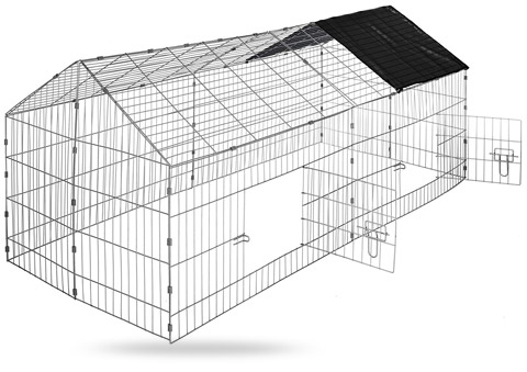 enclos pour lapin tectake