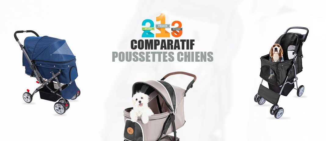 PawHut Poussette buggy pour chien chat chariot pour animaux avec 4