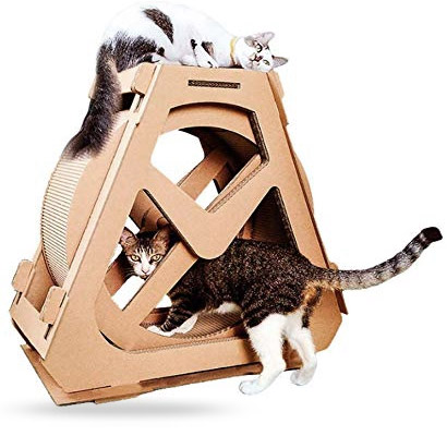 Roue pour chat en carton