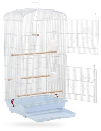 Cage à oiseaux de luxe pour petits oiseaux d'extérieur, en plastique